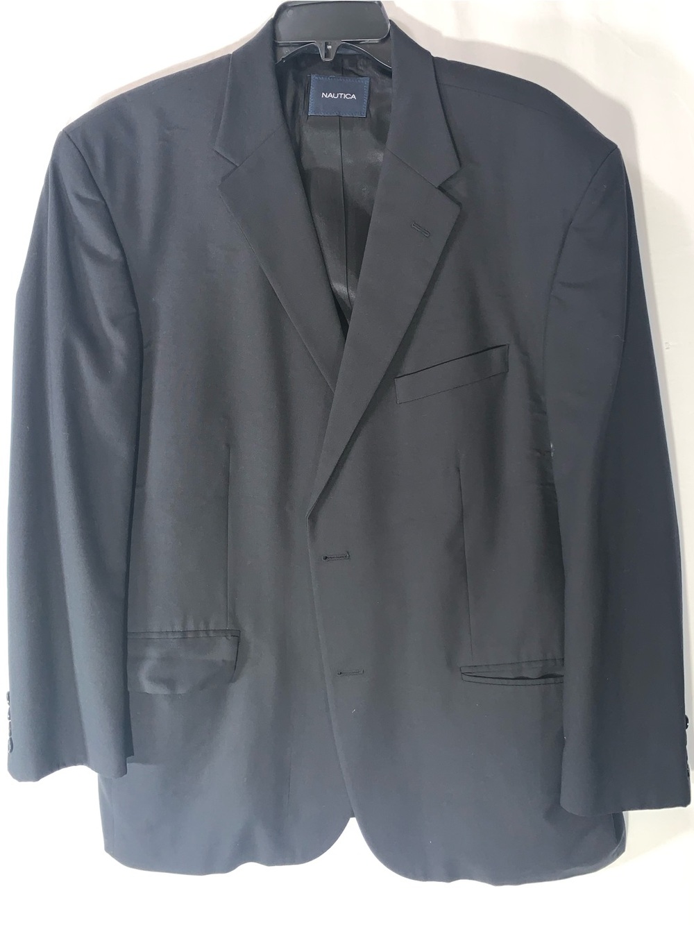 Nautica Men's Black 46R Two-Button Sport Coat Blazer Business Interview Style